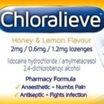 CHLORALIEVE lozenges honey & lemon 0.6mg/1.2mg/2mg  24