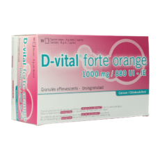 D-Vital Forte Orange 1000 mg/880 IU | 30 sachets