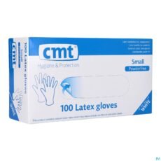 CMT Latex Gloves Powder Free White Small | 100 pieces