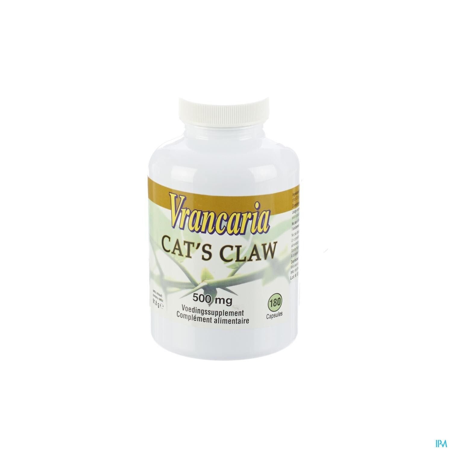 Vrancaria Cat's Claw 500 mg | 180 capsules