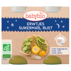 Babybio Pea Corn Rice | 2 x 200 g
