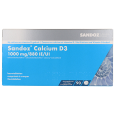 Sandoz Calcium D3 1000 mg/880 IU | 90 chewable tablets