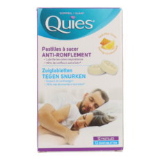 Quies Suction Tablets Against Snoring Honey and Lemon Flavor | 12 lozenges