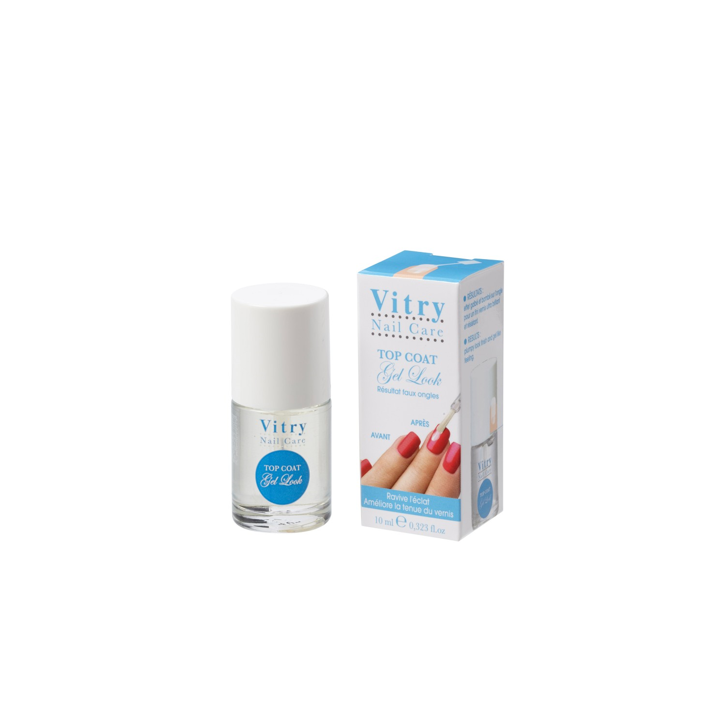 Vitry Nail Care Top Coat Gel Look | 10 ml