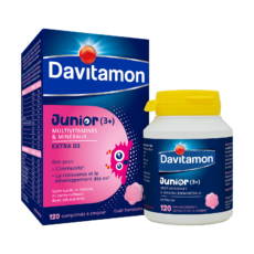 Davitamon Junior Raspberry | 120 chewable tablets