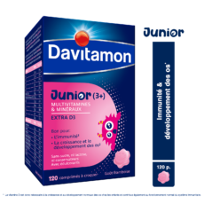 Davitamon Junior Raspberry | 120 chewable tablets