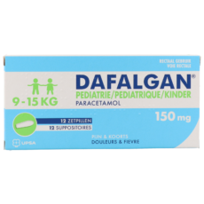 Dafalgan Pediatrics 150 mg | 12 suppositories