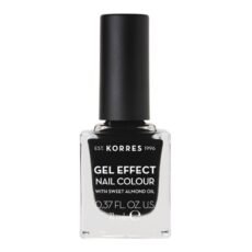 Korres Gel Effect Nail Colour 100 Black | 11 ml