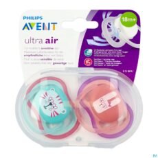 Avent Ultra Air Pacifiers +18M Girl Tiger/Runny | 2 pcs.