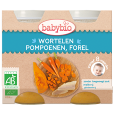 Babybio French Carrots-Pumpkins-Forel | 2 x 200 g