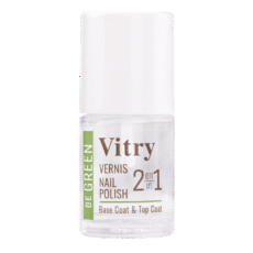 Vitry Be Green Nail Polish 2 in 1 Base & Top Coat | 10 ml