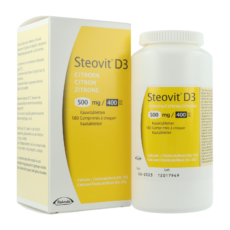 Steovit D3 500 mg/400 IU Lemon | 180 chewable tablets