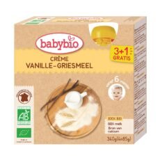 Babybio Cream Vanilla Freezer Flour | 4 x 85 g
