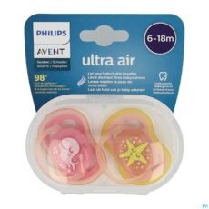 Avent Ultra Air Pacifiers 6-18M Girl SCF085/04 | 2 pcs.