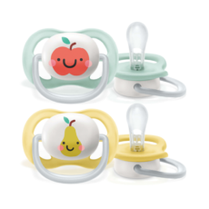 Avent Ultra Air Pacifiers 0-6M Apple/Pear SCF080/17 | 2 pcs.