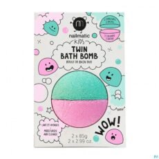 Nailmatic Twin Bath Bomb Pink & Green | 2 x 85 g