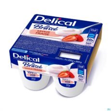 Delical Le Brassé Milk Dessert Strawberry | 4 x 200 g