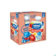Nestlé Baby Fruit Apple Banana Strawberry Multipack | 4 x 90 g