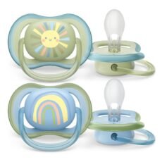 Avent Ultra Air Pacifier 0-6M Sun/Rainbow SCF085/58 | 2 pieces