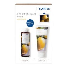 Korres Basil Lemon Renewing Body Cleanser + Body Smoothing Milk | 250 + 200 ml PROMO