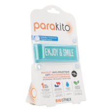 Parakito Anti-Mosquito Bracelet Adult Enjoy & Smile Blue | 1 piece