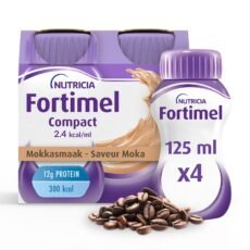 Fortimel Compact 2.4kcal Mocha Flavor Nutrition Supplement Malnutrition Bottles | 4 x 125 ml