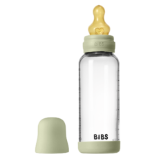 Bibs Glass Feeding Bottle Complete Set Sage | 240 ml