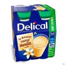 Delical Drink HP HC Sugar-Free Vanilla | 4 x 200 ml