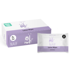 Naïf Baby & Kids Plastic-Free Lotion Wipes | 8 x 54 pieces