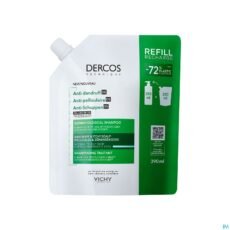 Vichy Dercos Anti Dandruff DS Dermatological Shampoo Normal to Oily Hair Refill | 390 ml