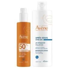 Avène Sun Care Spray SPF 50 + Restorative Aftersun Milk | 200 + 400 ml