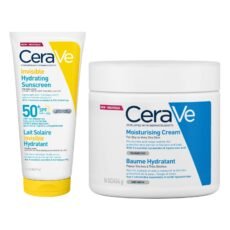 CeraVe Invisible Hydrating Sunscreen SPF 50+ + Moisturising Cream | 177 ml + 454 g