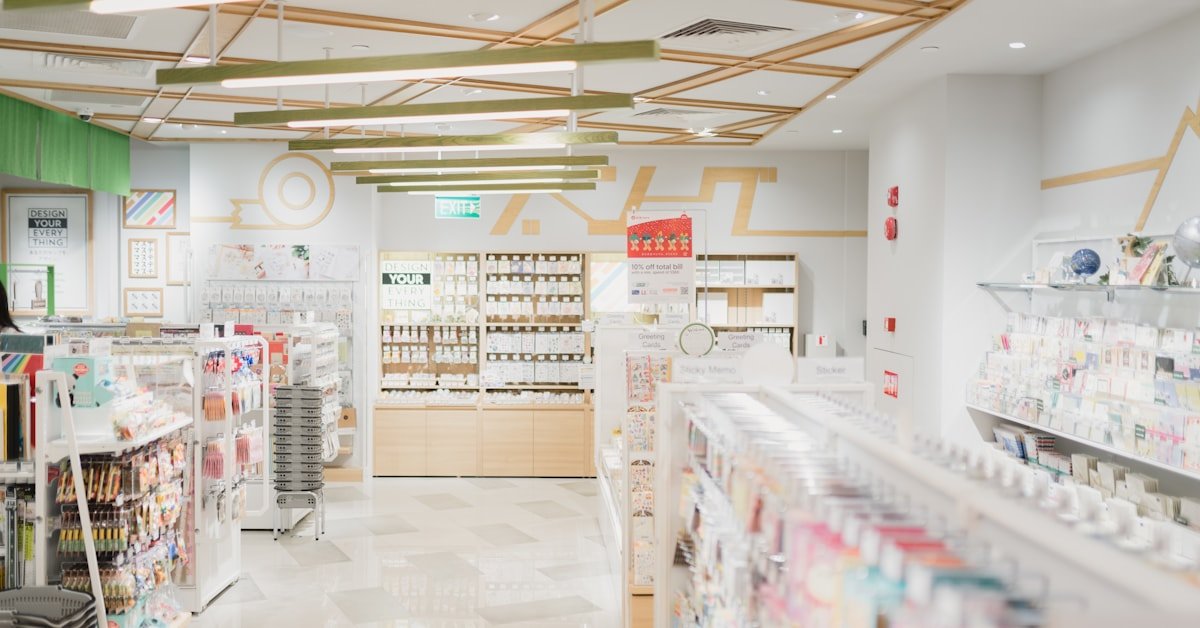 Pharmacy store interior